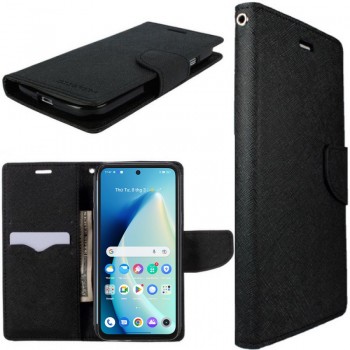 Telone dėklas su skyreliais - juodas (Realme C55)